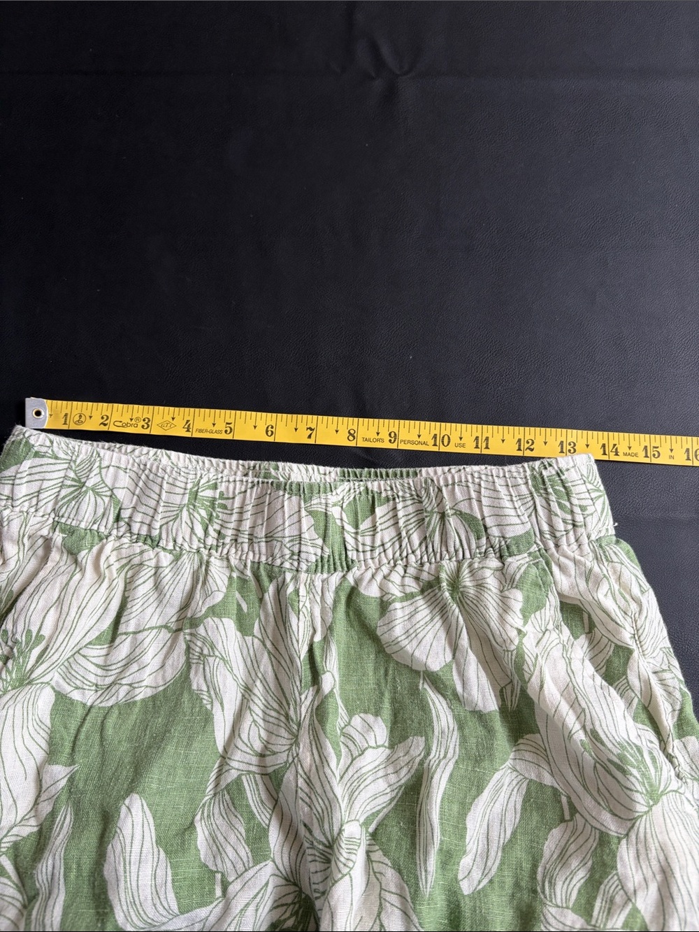 Tahari 100% Linen Floral Wide Leg Crop Pants M - Picture 5 of 8